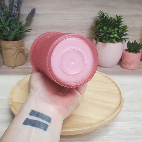 Starbucks Soft Touch Valentine’s Day Light Pink Lemonade Jelly Studded Tumbler - Picture 5 of 7